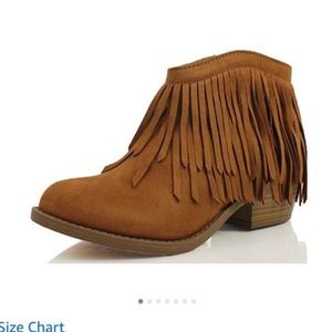 BNIB Fringe Ankle Boots